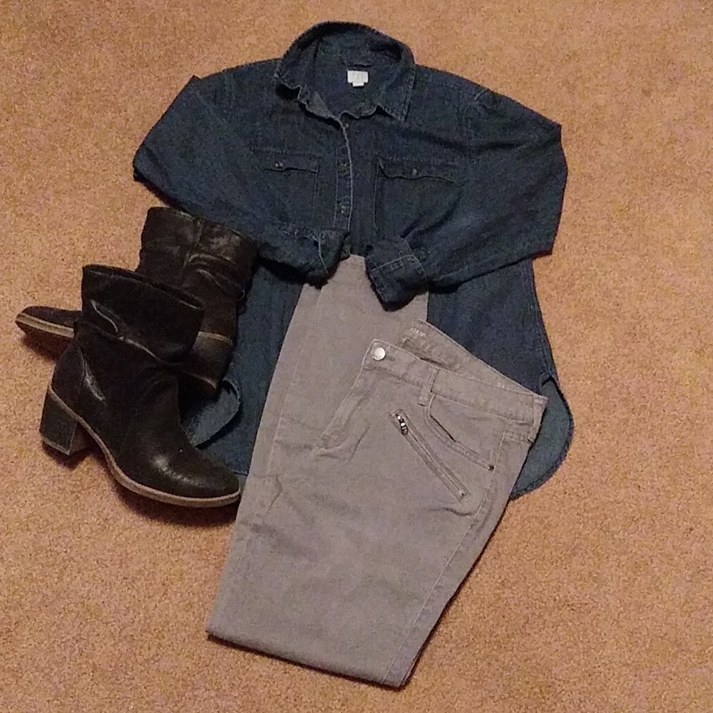 Grey jeggings